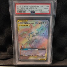 2019 Pokemon SUN & MOON MLTRS/ZPDS/ARTCN.GX HIDDEN FATES - FULL ART PSA 9 picture