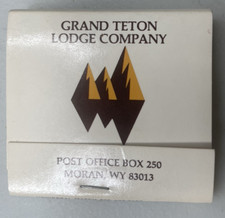 VTG Grand Teton Lodge Company Moran WY Jackson Hole Unstruck Matchbook Matches picture
