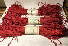 Vintage USSR Red Braided Decorative Cord 40m Sewing Craft Upholstery NOS 1989 picture