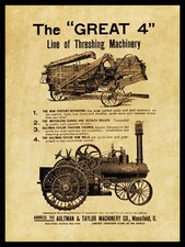 1905 Aultman & Taylor Machinery NEW Metal Sign: Traction Engine. Mansfield, OhiO picture
