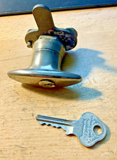 Vintage National Lock handle 1920s 1930s Metal Cabinet or Golf Club door Auto ?? picture