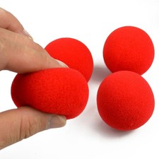 10 Red Soft Sponge Balls 1.75
