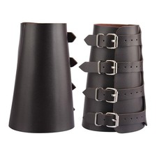 GelConnie Leather Arm Guards Medieval Viking Bracers Wristband Gauntlet Wide ... picture