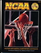 1994 NCAA Basketball Championship first round program nm bxa picture