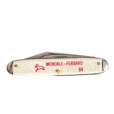 Vintage 1984 Walter Mondale & Geraldine Ferraro Pocket Knife Donkey Logo picture