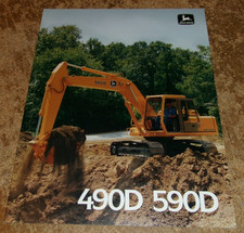 1990 john deere 490D/590D excavators brochure in very good shape used picture