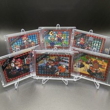 Super Mario Kart Prism Carddass 6 Card Set 1993 Banpresto Japan Rare Vintage picture