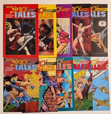 Spicy Tales #1 2 3 4 5 6 7 8 9 10 Set (1988, Eternity) FN/VF Full Run B&W picture