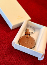 Rolex Signature Leather Brown Keyring/Keychain - New in Box, Luxury AD VIP Gift picture