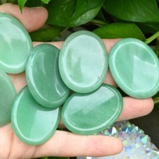 Green Aventurine Palm Worry Stone Anxiety Relief Smooth Polished Pocket Stone picture