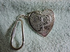 Vintage Initial “P” Heart Shaped Keychain, New, Never used, 1-1/2