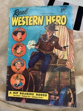 REAL WESTERN HERO #71 FN 1948 FAWCETT Golden Age Comic  TOM MIX MUSIAL 🔥🔥 picture