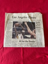 Kobe Bryant 81 Point Los Angeles Times Jan 24 2006 Complete Newspaper MINT picture