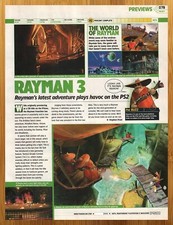 2002 Rayman 3 PS2 Xbox PREVIEW Print Ad/Poster Authentic Video Game Promo Art  picture