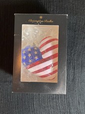 Christopher Radko 2001 Brave Heart American Flag Glass Ornament 01-0594-0 picture