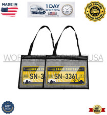 2PCS Waterproof License Plate Holder with Hanging Strap Clear Plate Protector picture