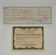 Billionaire Oil Tycoon J. Paul Getty Signed 1942 Check to Wife Teddy Lynch (COA) picture