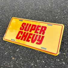 Super Chevy Deadstock Embossed License Plate Vintage Tag GM Official Licensed picture