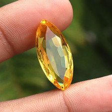 Golden Yellow Citrine Marquise Cut Natural Certified Loose Gemstone 13 Ct picture