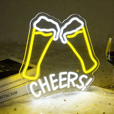 Cheers Neon Light Dimmable LED Neon Sign for Beer Bar Pub Man Cave Basement picture
