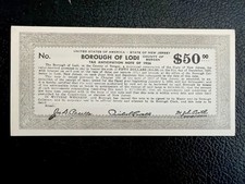 14 Pc Lot Vintage 1936 Borough of Lodi NJ $50 Tax Anticipation Notes Scrip picture