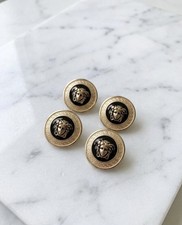 Versace Medusa Gold Black Metal Buttons – Set of 4 (25 mm) picture