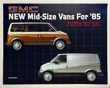 1985 GMC General Motors Vans Safari Vintage Car Auto Dealer Brochure picture