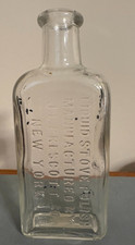 Antique J.L. Prescott Co Liquid Stove Polish Bottle New York Applied Lip 1890s picture