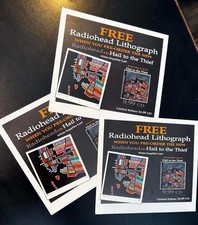 2003 Radiohead (3) Promo Photo Cards Hail to the Thief Album 5.5x5