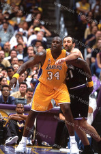 Shaquille O'Neal vs Vlade Divac NBA 2002 Original 35mm Transparency Negative picture