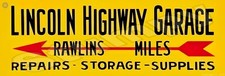 Lincoln Highway Garage Metal Sign 6