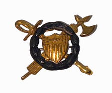 MS008  Genuine WW2 US Army Inspector General Dept Insignia Enamel Pin JR Gaunt picture