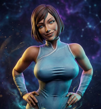Avatar Korra  Oil painted Resin printed Bust picture