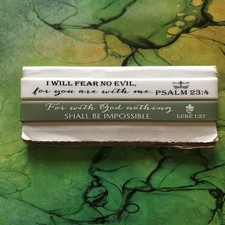 2 Pcs Silicone Christian Bracelet - Bible Verse Bracelets Psalm 23:4 & Luke 1:3 picture