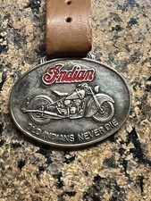 Vintage Indian Motorcycle 1960s Key FOB. Sterling Silver picture