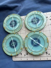Vintage Boilermakers Union AFL-CIO Coasters Set of 4 Aqua Gold Fleck picture
