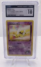 Sabrina’s Abra 1st Edition 93/132 Gym Challenge CGC 10 Gem Mint Pokemon picture