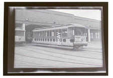 C. 1940s Connecticut Co No. 1389  James St Barn New Haven Trolley Photo Negative picture