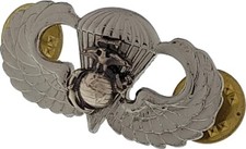 Airborne Marine EGA Jump Wing Badge USMC Parachutist Military Insignia Hat Pin picture