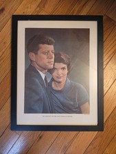 1960s The President & Mrs John Fitzgerald Kennedy Classic Portrait Framed Print picture