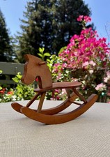 Vintage Berkeley Designs Mini Wooden Rocking Horse Folk Art Decor Made in China picture