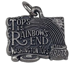 Washington Tops Rainbows End Charm Pendant Vintage picture