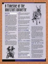 2000 WarCraft Timeline Of The WarCraft Universe Original Advert / Retro Promo v3 picture