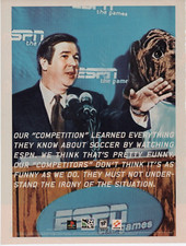 2000 Video Game Promo 2 PG PRINT AD ART - ESPN Major League Soccer - MLS - PS1 picture
