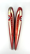 Vintage Bicycle Tank 2 Pieces Metal Red White Stars Bike 17