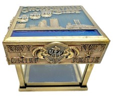 Rare Jacksonville Chiefs Hat Box. USN Navy CPO Challenge Coin. Mayport Mafia. picture