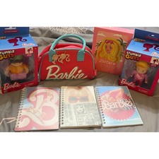 NEW 8-pc BARBIE Ken Bundle Stumble Guys Notebooks Earrings Bag Colourpop Mirror picture