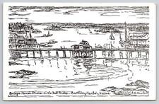 Bridge House Studio on foot Bridge, Boothbay Harbor, ME Illustr. Ethel B Fowler picture