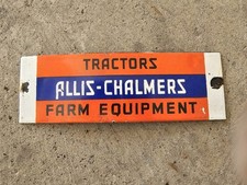 VINTAGE ALLIS-CHALMERS PORCELAIN SIGN TRACTORS FARM EQUIPMENT JOHN DEERE KUBOTA picture