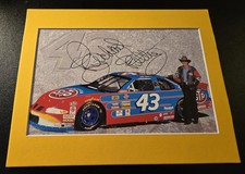 Richard Petty Authentic Hand Signed Promotional Photograph - Matted picture